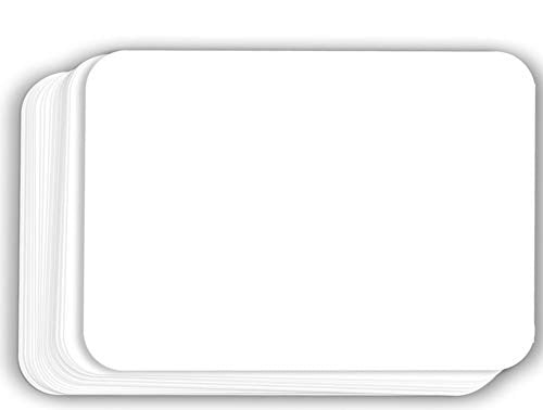 Hamilco White Cardstock Thick Paper - Blank Index Flash Note & Post Cards with Rounded Corners - Greeting Invitations Stationery 5 X 7" Heavy weight 80 lb Card Stock (100 Pack) - size: 100 Cards
