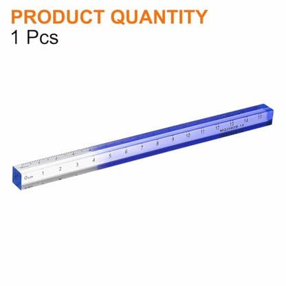 HARFINGTON Acrylic Clear Straight Rulers 15cm Metric Transparent Gradient Three-Dimensional Plastic Ruler Square Cube Measuring Tool for Classroom Office, Blue - color: Blue, size: 15cm