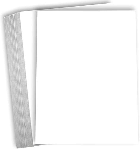 Hamilco White Cardstock Paper with Smooth Finish – 8" x 10", 100 lb Cover, Blank Heavyweight Printable Cardstock, Crafts & Printing, 50 Sheets - size: 50 pack