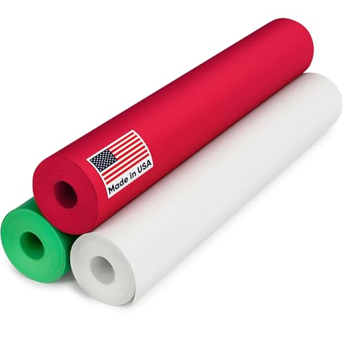 18" x 1200" (100 ft) Red, Green, White Christmas Kraft Paper Set, 3 Rolls | 45 lbs - Made in USA Art Colored Paper, Christmas Gift Wrapping - color: Christmas, size: 18"W x 1200"L