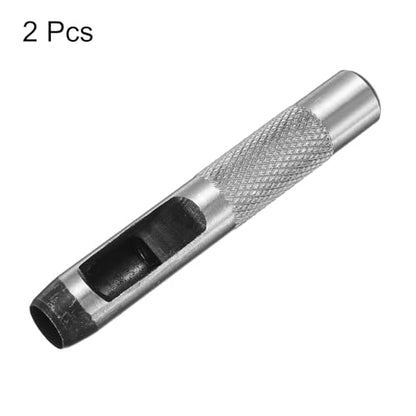 HARFINGTON 2pcs Leather Round Hole Punch, 11mm Hollow Hole Puncher Cutter Carbon Steel Circle Hole Punching Cutting Tool for Belt/DIY Leather Craft - size: 11mm
