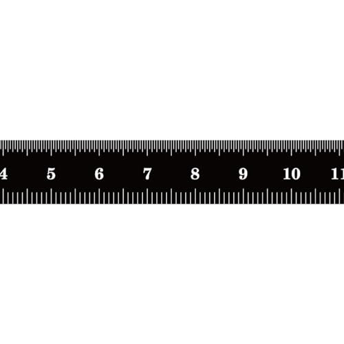 PEC Tools 150mm Flexible Metal Ruler, Stainless Steel with Black Chrome Finish, High Contrast, Fully Metric Graduation (0.5mm, 1.0mm), Easy to Read Machinist Rule, Made in USA - color: Black Chrome-Flexible, size: 150mm
