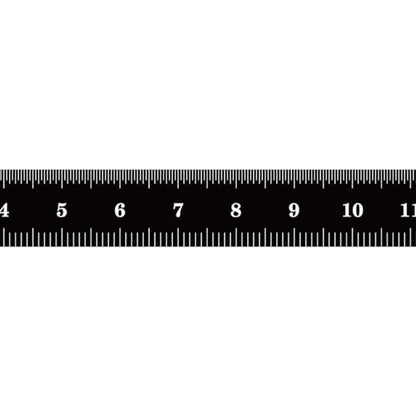 PEC Tools 150mm Flexible Metal Ruler, Stainless Steel with Black Chrome Finish, High Contrast, Fully Metric Graduation (0.5mm, 1.0mm), Easy to Read Machinist Rule, Made in USA - color: Black Chrome-Flexible, size: 150mm