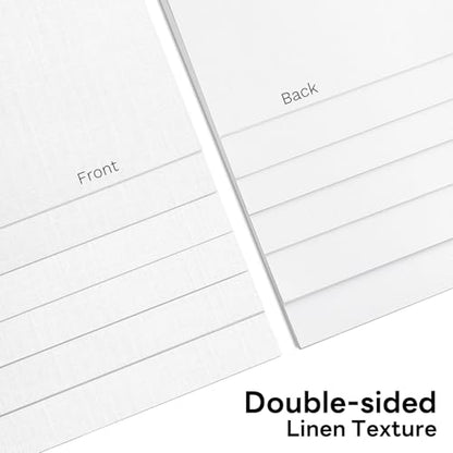 Linen Paper Textured Cardstock 8.5 x 11 White, Goefun 80 lb Wedding Invitation Cardstock Linen Paper for Printing Invitations, Arts & Crafts and Business Cards, 100 Pack - color: White, size: 8.5x11-80lb