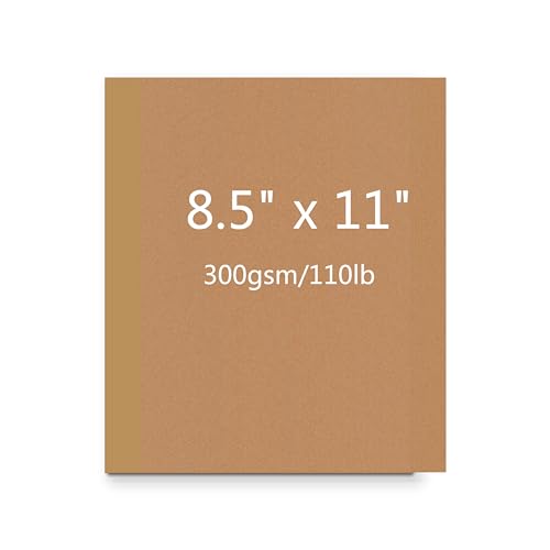 Kraft Paper Stationery Paper- Brown Heavy Cover stock 8.5 x 11 Cardstock, for Scrapbooking, Crafts, Arts and Craft, D.I.Y. Projects, Drawing Laser & Inkjet Printer Compatible (Brown, 25P) - color: Brown, size: 25P