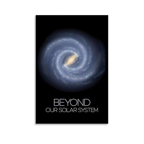 XIAOLOUTINYU Milky Way Galaxy Wall Art 8x12 Space Astronomy Poster Decor | Breathtaking universe canvas for bedrooms offices dorm rooms and libraries Inspiring cosmic Lightweight frameless design - color: Unframe-Milky Way, size: 12"L x 8"W