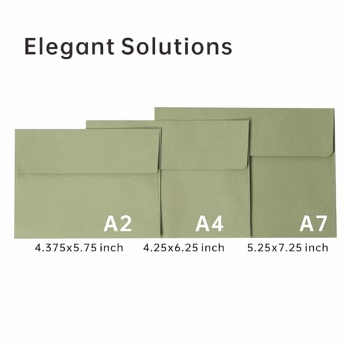 70 Packs A4 Envelopes, White, 4x6 Photo, Self Seal for Invitations, Weddings, Baby Shower, Photos, Postcards, Greeting Cards, Mailing (Sage Green, A7 (5.31x7.28in)) - color: Sage Green, size: 50 Pack A7 (5.31x7.28in) Envelopes