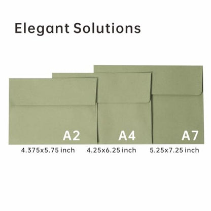 70 Packs A4 Envelopes, White, 4x6 Photo, Self Seal for Invitations, Weddings, Baby Shower, Photos, Postcards, Greeting Cards, Mailing (Sage Green, A7 (5.31x7.28in)) - color: Sage Green, size: 50 Pack A7 (5.31x7.28in) Envelopes