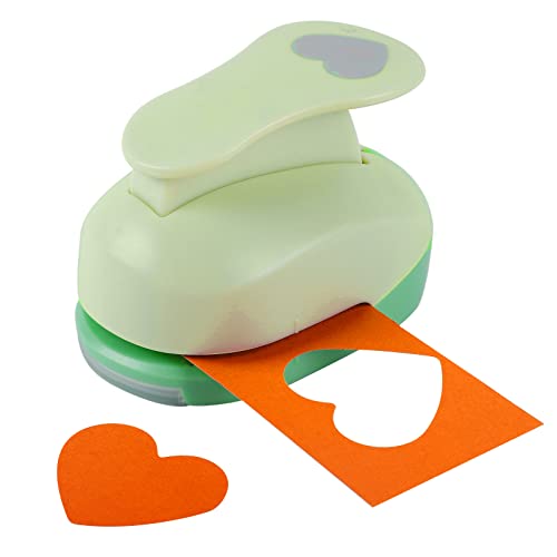 UCEC 2 Inch Heart Punch, Heart Paper Punch Shapes, Large Decorative Craft Hearts Hole Puncher for Kids Paper Crafts, Card Making, Scrapbooking, Hearts Shaped Hole Punch - color: Heart, size: 2 Inch