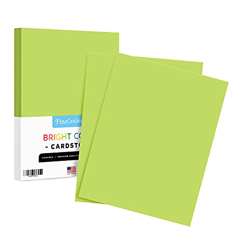 Premium Colored Card Stock Paper | 50 Sheets Pack | Superior Thick 65lb Cardstock, Perfect for School Supplies, Arts & Crafts | Acid & Lignin Free | 8.5 x 11" | Ultra Lime - color: Ultra Lime