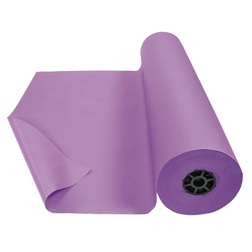 Colorations Dual Surface Paper Roll, Purple, 36" x 1000', Textured Paper, Classroom Craft & Art Supplies, Bulletin Board, Gift Wrapping, Chalkboard Wallpaper - color: Purple