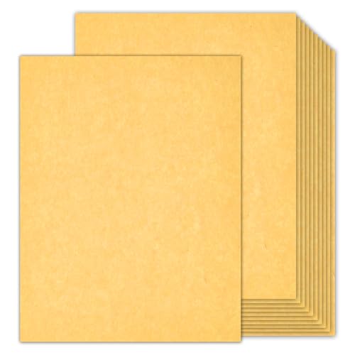 8.5 x 11 Yellow Cardstock 100 Sheets, Goefun Yellow Parchment Card Stock Printer Paper 65lb Cover (180 gsm), Parchment Paper for Printing, Writing, Crafts, Scrapbooking - color: Yellow