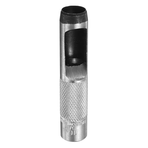 HARFINGTON Leather Round Hole Punch, 16mm Hollow Hole Puncher Cutter Carbon Steel Circle Hole Punching Cutting Tool for Belt/DIY Leather Craft - size: 16mm