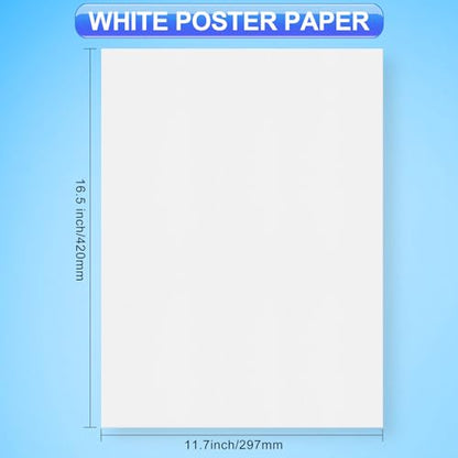 30Pcs Poster Board VinTS 11.7x16.5 Inches White Poster Paper, 230G Thickness Poster Board Bulk, Blank Graphic Display Board for School Arts, Classroom Crafts, exhibits and Notices (Pack of 30) - color: White, size: 30 Pack 11.7x16.5