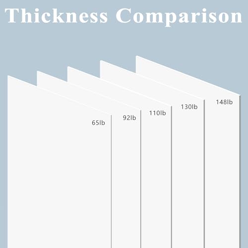50 Sheets 110lb White Cardstock, 8.5" x 11", Heavyweight Bright White Paper Greeting Cards DIY Craft Card Making, 110LB Cover 300 GSM - color: White, size: 110lb-50Sheets
