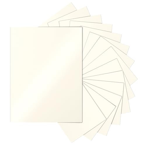 Silunkia 40 Sheets Cream Shimmer Cardstock 8.5 x 11 Ivory Paper, 200gsm/75lb Thick Off White Paper Card Stock for School Crafting, Cards Making, Business Cards, Wedding Invitations, Menus - color: Cream, size: 40 Sheets