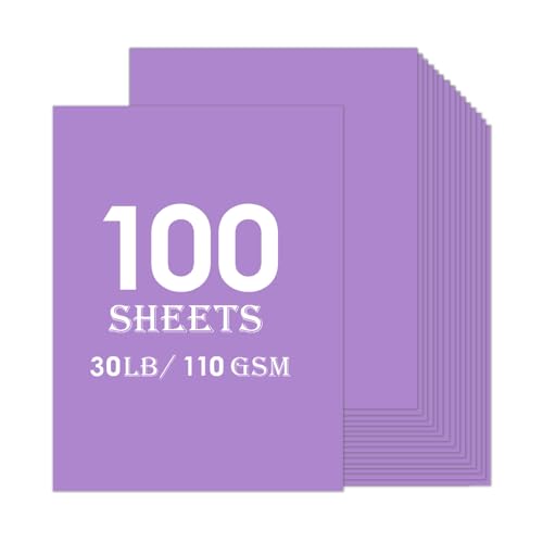 Purple Construction Paper Bulk 100sheets 8.5x11 (30lb/110gsm) - color: Purple