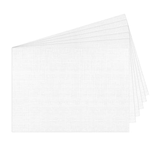 5x7 Linen Textured Cardstock White, Goefun 100lb Wedding Invitation Heavy Duty Card Stock, 100 Pack Printable Linen Paper for Inkjet Printer, Laser Printer, Invitations, Artworks, DIYs - color: White, size: 5x7-100lb