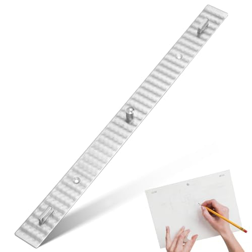 Sewroro Animation Peg Bar, 3 Hole Punch Paper Positioning Tool, Stainless Steel Fixed Paper Ruler for Drawing, Sketching, Comic Drafting and DIY Cartoon Creation, 9. 84 x 0. 79 in