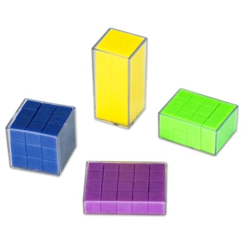Didax Rectangular Prism Set – 4 Clear Plastic Volume & Capacity Measuring Prisms for Hands-On Math Learning, Geometry & STEM Manipulatives for Classroom or Homeschool (PreK–8)
