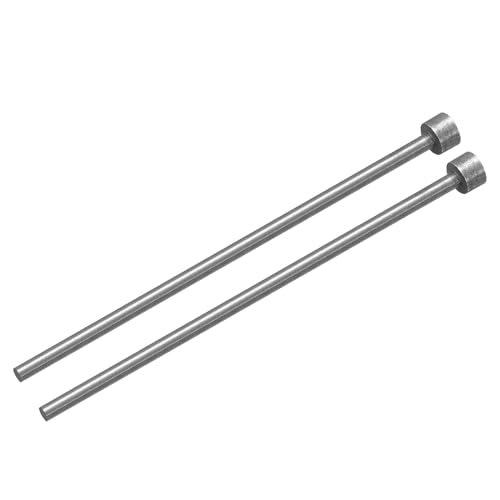 uxcell 2Pcs Straight Ejector Pins, 2.5mm (3/32") Dia. 65Mn Steel Round Tip Punch 100mm (4") Long for Mechanical Maintenance - size: 3/32"