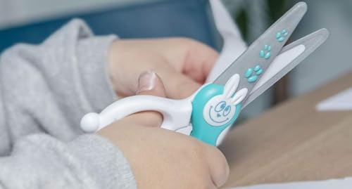 Maped 키디컷 안전 가위, 어린이용, 12.1 cm (4.75 인치), 뭉툭한 끝, 오른손 및 왼손잡이용 (037800) - size: 4.75 Inch