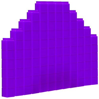 200 Pcs Purple Linking Cubes for Math Counting Cubes Manipulatives Plastic Counting Block Manipulative Classroom Learning Supplies for Educational Preschool Activities Boy Girl (Purple) - color: Purple