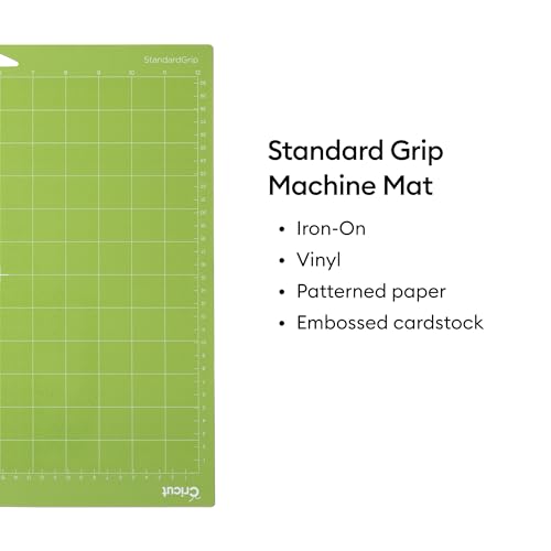 Cricut StandardGrip Machine Mats, 12" x 12", Reusable Cutting Mats for Crafts with Protective Film, Use with Cardstock, Iron On, Vinyl and More, Compatible with Explore & Maker (3 Count), Green - size: 12x12, style: 3 Count