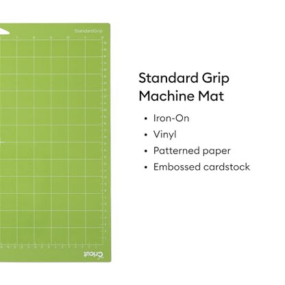 Cricut StandardGrip Machine Mats, 12" x 12", Reusable Cutting Mats for Crafts with Protective Film, Use with Cardstock, Iron On, Vinyl and More, Compatible with Explore & Maker (3 Count), Green - size: 12x12, style: 3 Count