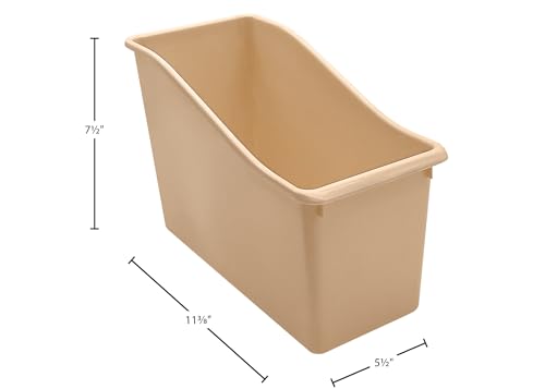 Teacher Created Resources Light Brown Plastic Book Bin 6-Pack (TCR2088751)