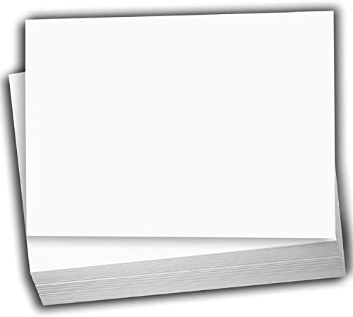 Hamilco Blank Index Cards 5 x 8 Heavyweight Card Stock 120lb Cover White Cardstock Paper - 100 Pack - size: 5" x 8"