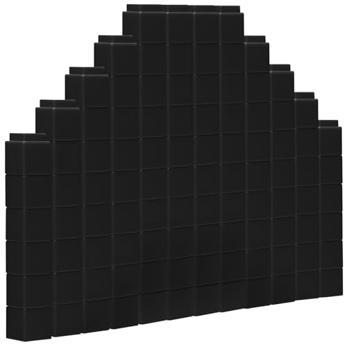 100 Pcs Black Linking Cubes for Math Counting Cubes Manipulatives Plastic Counting Block Manipulative Classroom Learning Supplies for Educational Preschool Activities Boy Girl (Black) - color: Black
