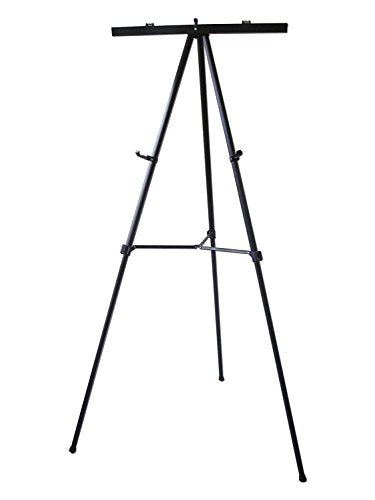 Lightweight Aluminum Flip-Chart Presentation Easel (2-Pack, Black) - color: Black, size: 2 Easels