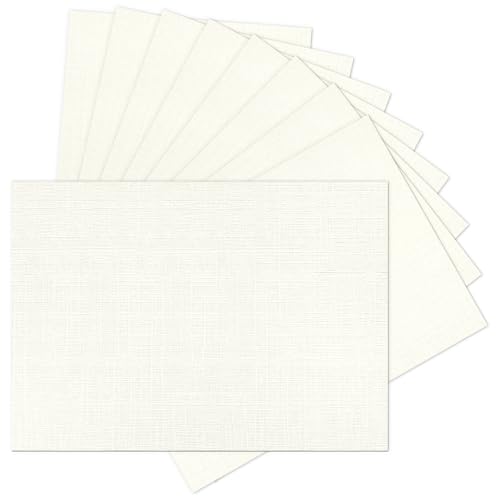 5x7 Ivory Linen Paper Textured Cardstock, Goefun Light Cream Wedding Invitation Cardstock 80 lb Linen Paper for Printing, Invitations, Arts & Crafts and Business Cards,100 Pack - color: Off White, size: 5x7-80lb