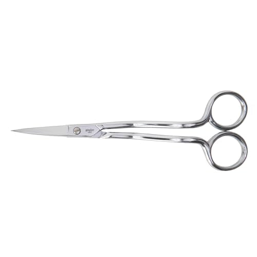 Gingher Double-Curved Embroidery and Appliqu Scissors (6 in.) for Cutting Threads Close to Fabric Sharp and Smooth Cuts - style: 6" Double Curved