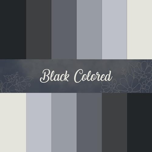 60 Sheet 8.5 x 11 Inch Black Gray Thick Paper Card Stock Blank Paper Cards Colored Scrapbook Papers for Prints DIY Arts Crafts Making School Office Home Supplies - color: Black Gray