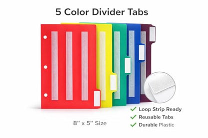 Smile4autism Small 5x8” Tools Perfect to Keep Your Loose Visual Picture Cards Organized. Autism, ABA, ADHD, Language & Apraxia Aspergers - size: Small, style: Divider: Soft Strips