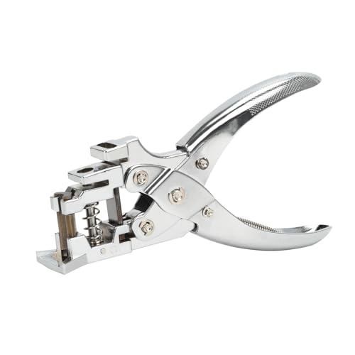 Heavy Duty Handheld Hole Punch for ID Cards, Plastic, PVC, Cardstock, Cardboard, Zinc Alloy Construction, Sharp Blade Edge, Spring Action (3 in 1) - style: 3 in 1
