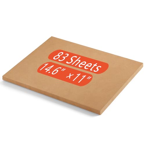 Kraft Paper Sheets, 83 PCS Packing Paper Sheets, 14.5" x 11" Sheet Size Craft Paper, Durable Packing Paper, Foldable Shipping Paper for Shipping, Packaging, DIY, Moving(Brown)