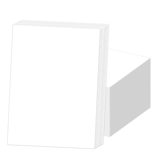White Cardstock 8.5 x 11, White Cardstock Printer Paper 80lb 100 Sheets, GIGYES Copy Paper for Printer, Watercolor Drawing, Certificate, Invitations - color: White
