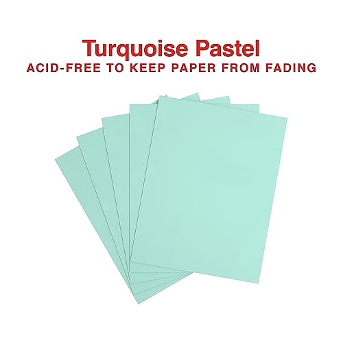 Staples Pastel Color Copy Paper, 20 lbs., 8.5" x 11", Turquoise, 500 Sheets/Ream - style: Turquoise
