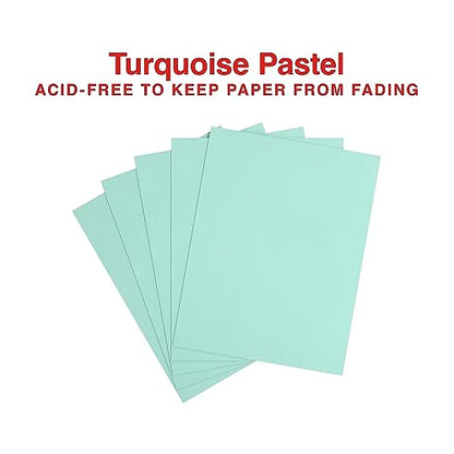 Staples Pastel Color Copy Paper, 20 lbs., 8.5" x 11", Turquoise, 500 Sheets/Ream - style: Turquoise