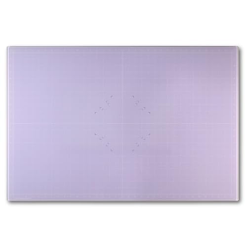 GLASSBOARD STUDIO Glass Craft Mat - Magnetic, Heat & Scratch Resistant - For Crafting, Cutting, Painting, Mixed Media Artwork - Grid Lines, Non-Slip Rubber Feet (Meadow Lilac 24"L x 36"W) - color: Meadow Lilac, size: 24"L x 36"W