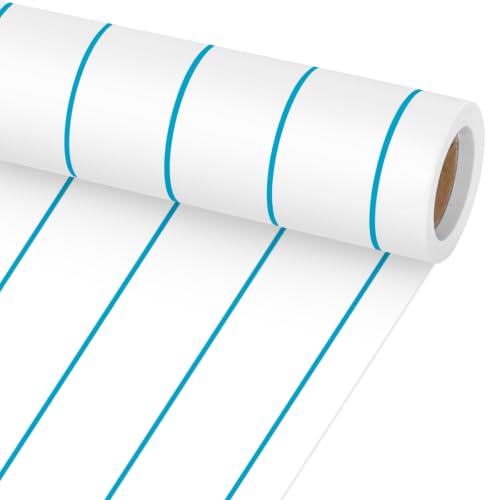 Lined Bulletin Board Paper Roll Composition Notebook Bulletin Board Background Not Easy to Fade Decorations Gift Wrapping Wallpaper for Back to School Poster Arts Crafts Classroom Supply 15.8inx20ft - style: Lined