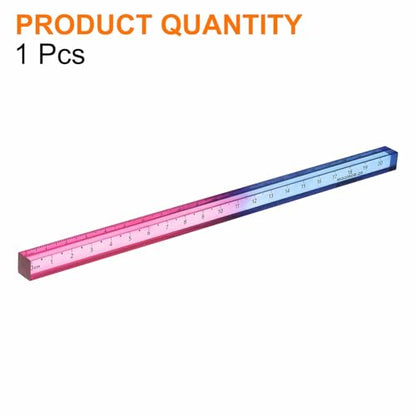 HARFINGTON Acrylic Clear Straight Rulers 20cm Metric Transparent Gradient Three-Dimensional Plastic Ruler Square Cube Measuring Tool for Classroom Office, Blue-Pink - color: Blue-Pink, size: 20cm