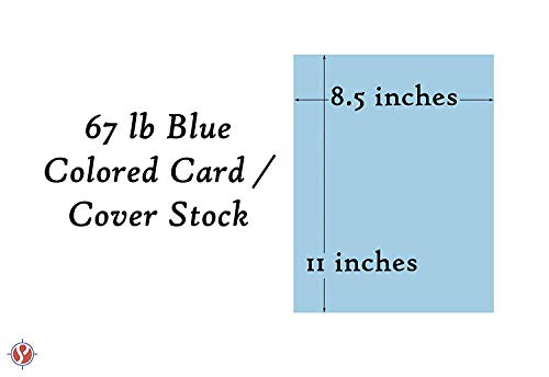 Blue Pastel Color Card Stock Paper, 67lb Cover Medium Weight Cardstock, for Arts & Crafts, Coloring, Announcements, Stationary Printing at School, Office, Home | 8.5 x 11 | 50 Sheets Per Pack - color: Blue