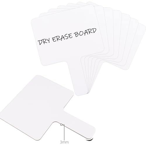 Acrux7 25 Pack Dry Erase Paddles 9"x6.9" Handheld Whiteboard Paddles, Double Sided White Board Paddles, Small Dry Erase Answer Paddles for Classroom, Auction, Office, Meeting, Party