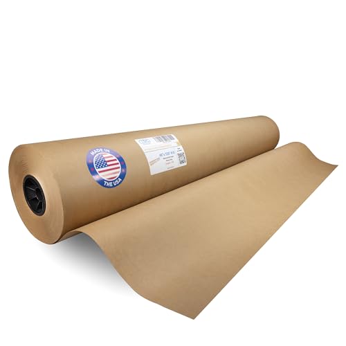 IDL Packaging 48" x 8640" (720 feet) - Brown Kraft Paper Roll - 50lb Thickness - USA-Made Heavy Duty Paper for Packing, Moving, Shipping, Crafts - 100% Recyclable Natural Kraft Wrapping Paper - color: Brown, size: 48"x720' (#50 Thick)
