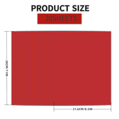 30 Sheets Red Cardstock 8.5'' x 11'', 250gsm/90lb Heavyweight Cover Cardstock Paper, Thick and Smooth Card Stock Perfect for Invitations, Menus, DIY Cards, Arts and Crafts - color: Red