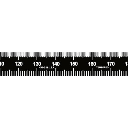 PEC Tools 300mm Flexible Metal Ruler, Stainless Steel with Black Chrome Finish, High Contrast, Fully Metric Graduation (0.5mm, 1.0mm), Easy to Read Machinist Rule, Made in USA - color: Black Chrome-Flexible, size: 300mm